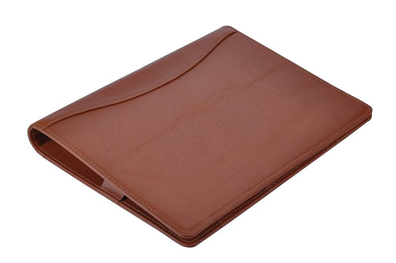 XIAOZHI iCarryAlls Leather Organizer Padfolio with 3-Ring Binder, Fits Letter-Size / A4 Notepad,Brown, 9.8x9.8x12.8 in., 150388PJJ-Brown - Image 4